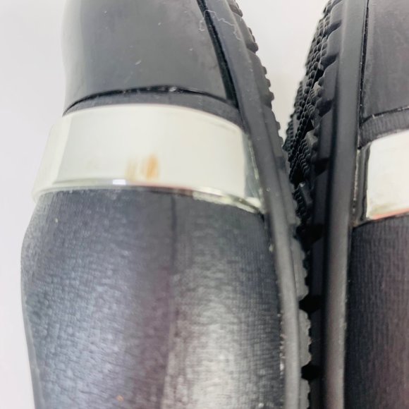 Crocs Slip On Ballet Flats Shoes Size 8 Matte Black Mirror Cap Toe Comfort - Picture 12 of 12